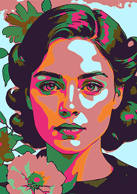 Floral Woman Portrait 12