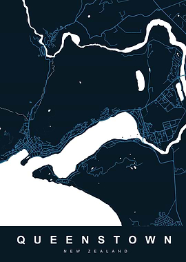 MAP QUEENSTOWN NEW ZEALAND
