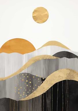 Flat Abstract Gold Decor