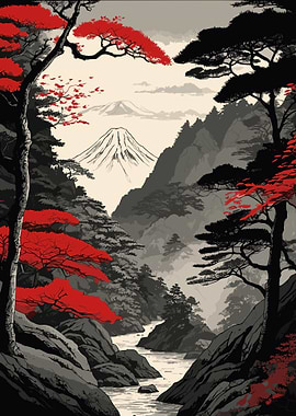 Japanese Mountain Forest