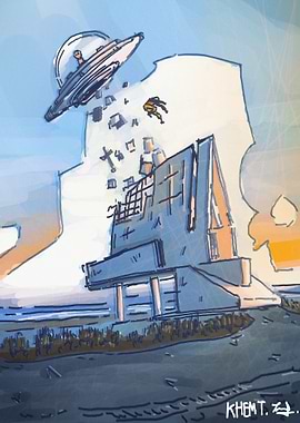 Alien and the beach church