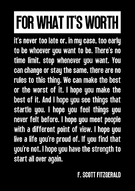 F Scott Fitzgerald Quotes