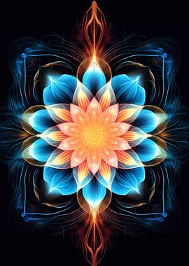 Blue and Orange Mandala