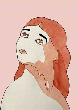 Orange Woman Portrait