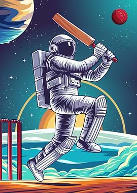 Astro Playing Cricket