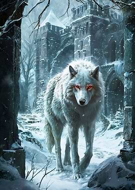 White Dire Wolf Snow Watch
