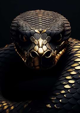 Gold Snake Animal