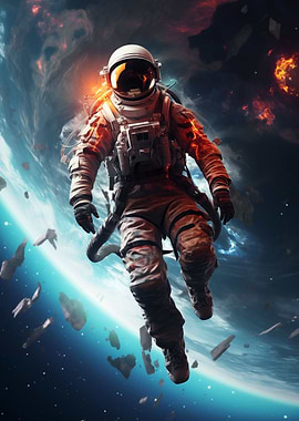 Astronaut Orbiting