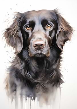Flat Coated Retriever dog