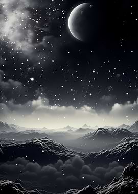 Mountain in Moonlight