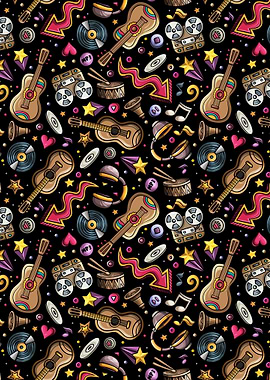 Music Cartoon Pattern