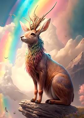 forest raindear rabbit