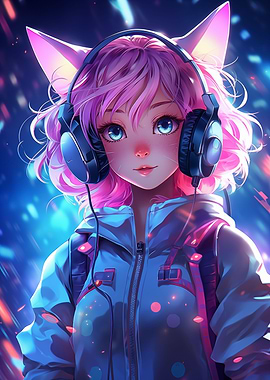 Cute Anime Cat Girl