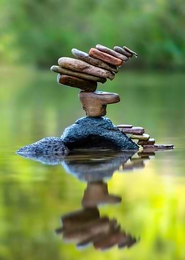 Mirror stack of rocks
