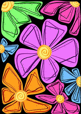 Colorful field of flowers