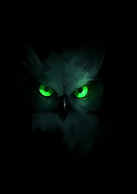 green eyes owl