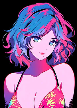 anime cool swimsuit girl