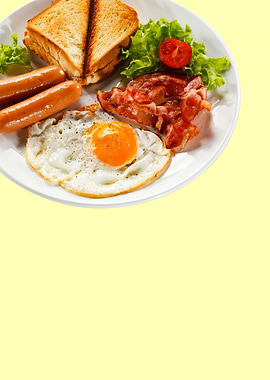 breakfast food in yellow