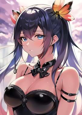 anime purple hair girl