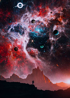 Silhouette look Space Sky