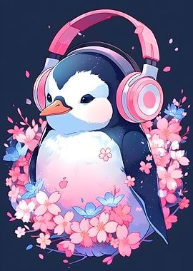 Cherry Blossom Penguin