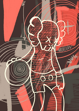 Kaws Dolls unique abstrac