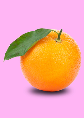 fresh orange in pink