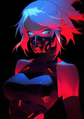 Japanese Cyber Ninja Girl