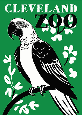 Cleveland Zoo Retro Poster