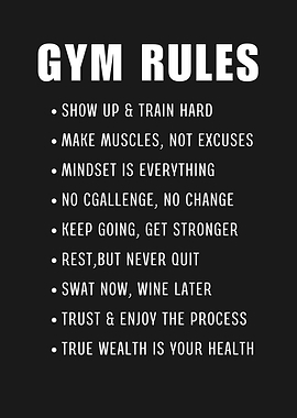 Gym rules Motivation Quote