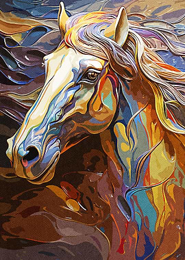 Horse Vintage 3d
