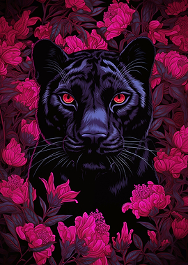 Black panther pink flowers