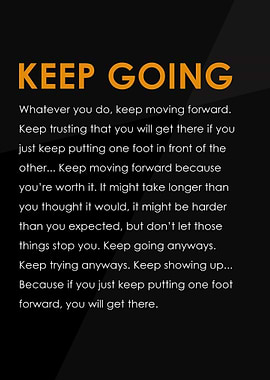Keep Going Motivational