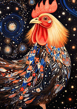 Tribal Animal 04 Chicken