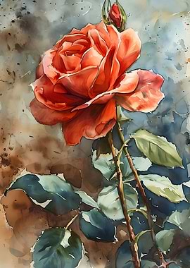 Red Rose Painting