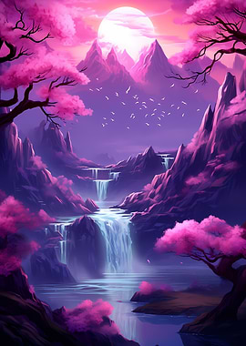 Cherry Blossom Moon Japan