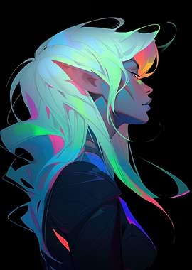 Female Elf Girl of Colors