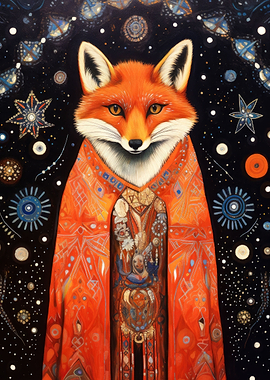 Tribal Animal Art 03 Fox