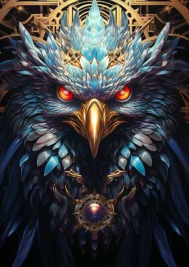 Intricate Futuristic Owl