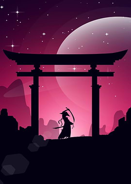 samurai katana anime art