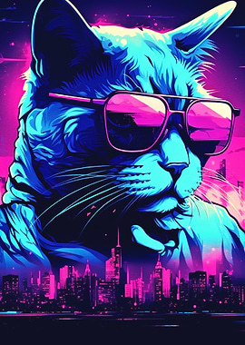 Neon The City Cat