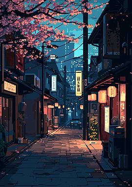 Tokyo Japan Pixel Art