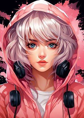 Anime girl hoodie