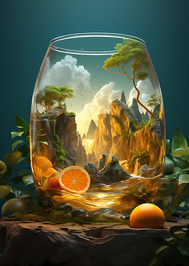 Colorful Fruit Cocktail