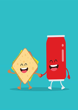 Sandwich Friends Happy