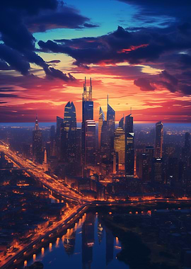 Sunset in Philadelphia