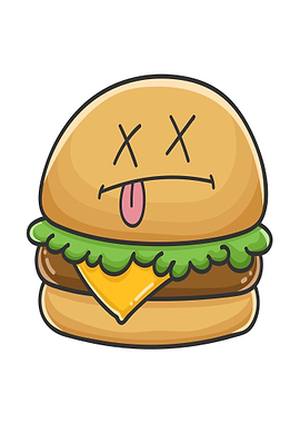 Burger Funny Smile