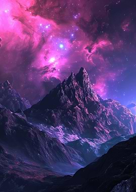 Mountain Galaxy Space