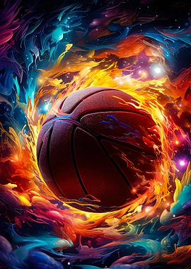 basketball sport neon