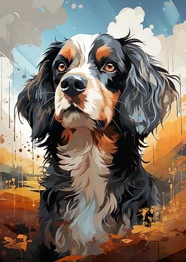 Acrylic Dog Painting